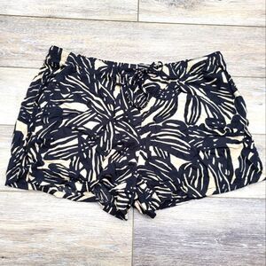 Gap Black and tan Geometric Palm Leaf Print Lounge Shorts Size: XLarge